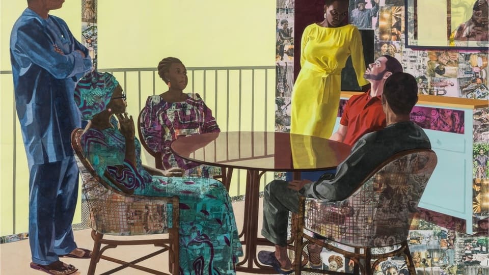 Njideka Akunyili Crosby, I Still Face You, 2015 samtida konstverk